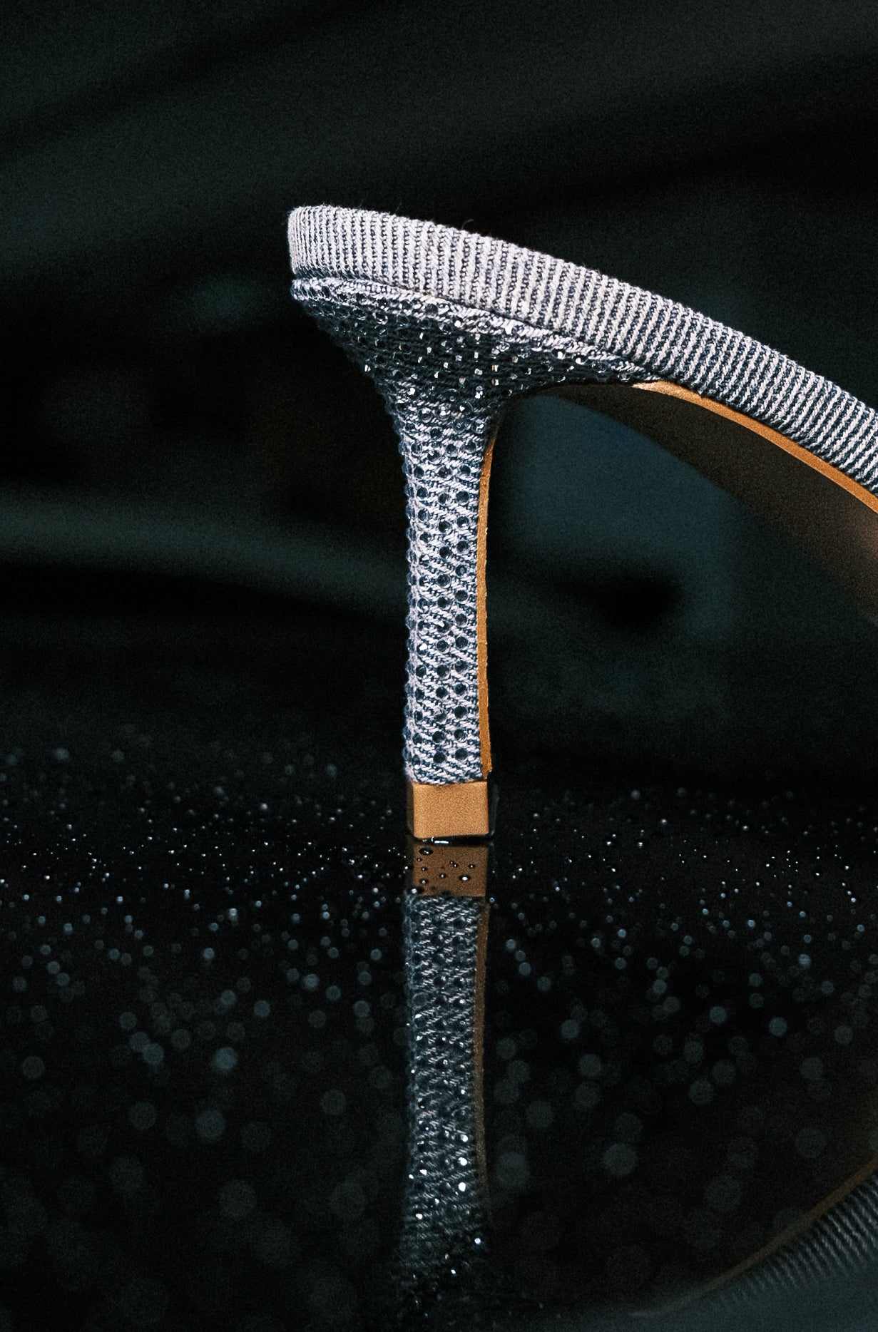 BLAZING 牛仔蝴蝶結高跟涼鞋