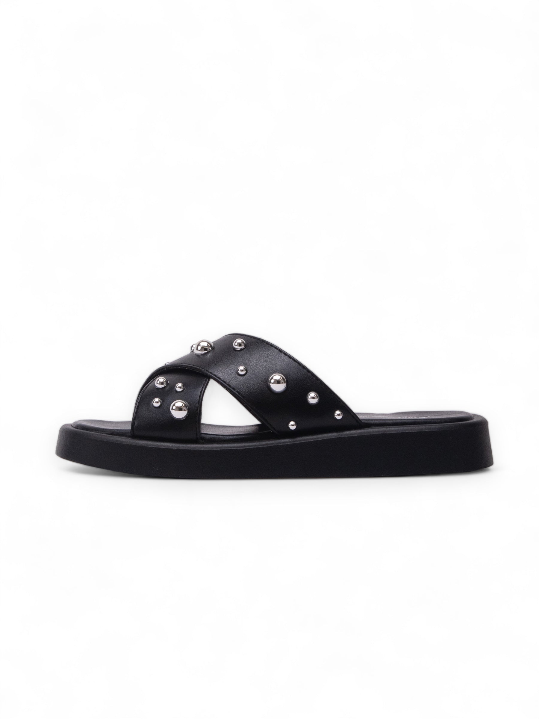 AMIGO 銀飾交叉帶拖鞋