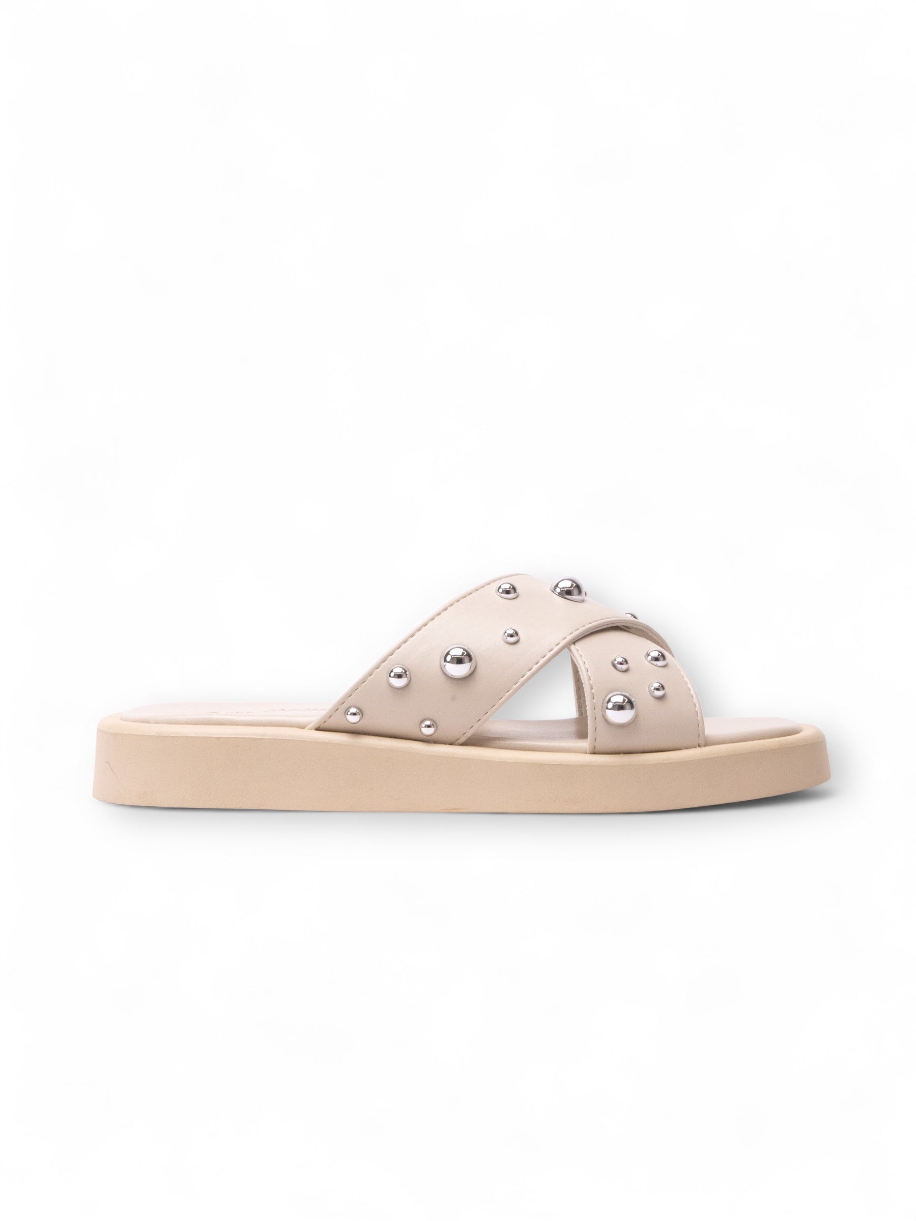 AMIGO 銀飾交叉帶拖鞋