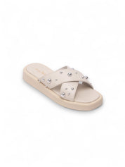 AMIGO 銀飾交叉帶拖鞋