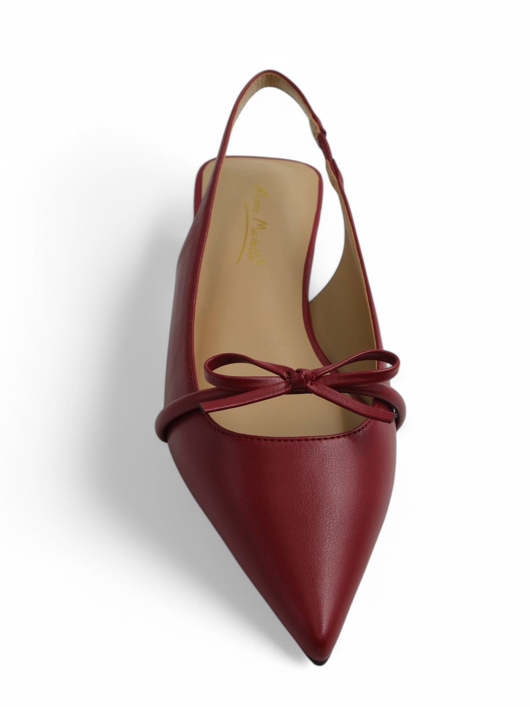 ASSERT58 雙扣帶尖頭平底鞋