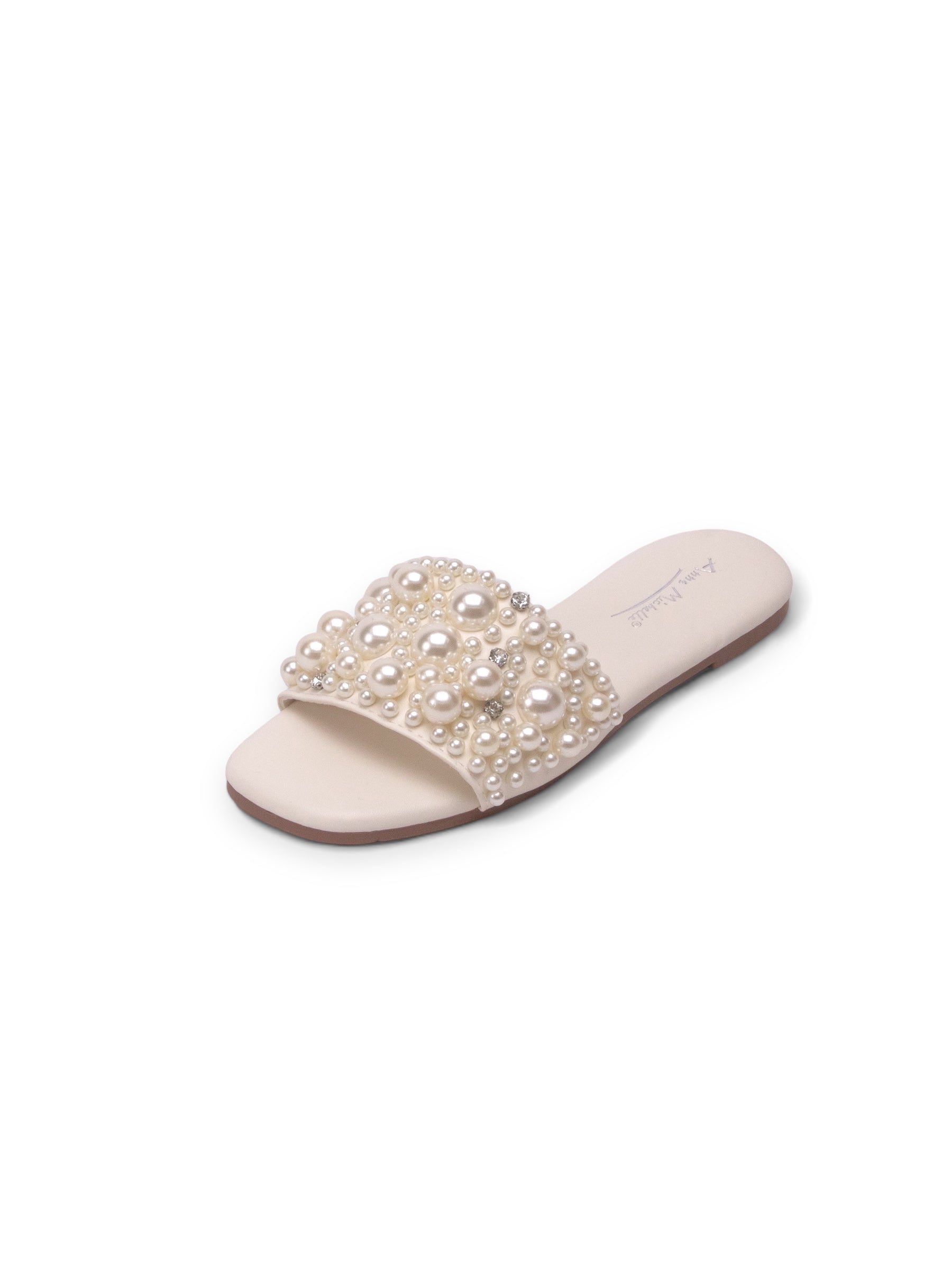 BUBBLE 珍珠閃鑽平底涼鞋