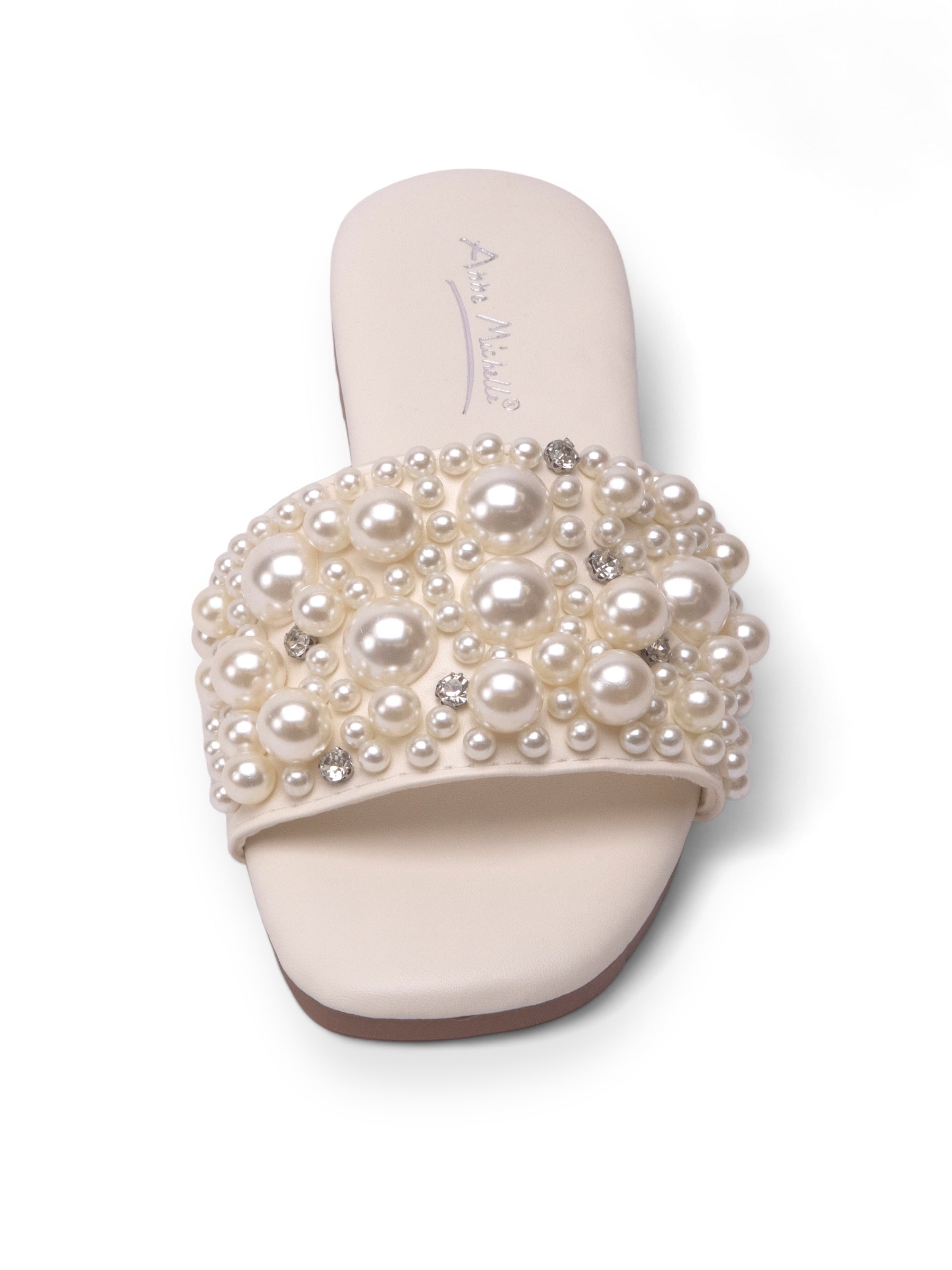 BUBBLE 珍珠閃鑽平底涼鞋