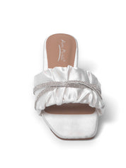 BUZZING60 抓皺水鑽雙帶拖鞋