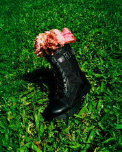 HUTCH89 網紗綁帶馬丁靴