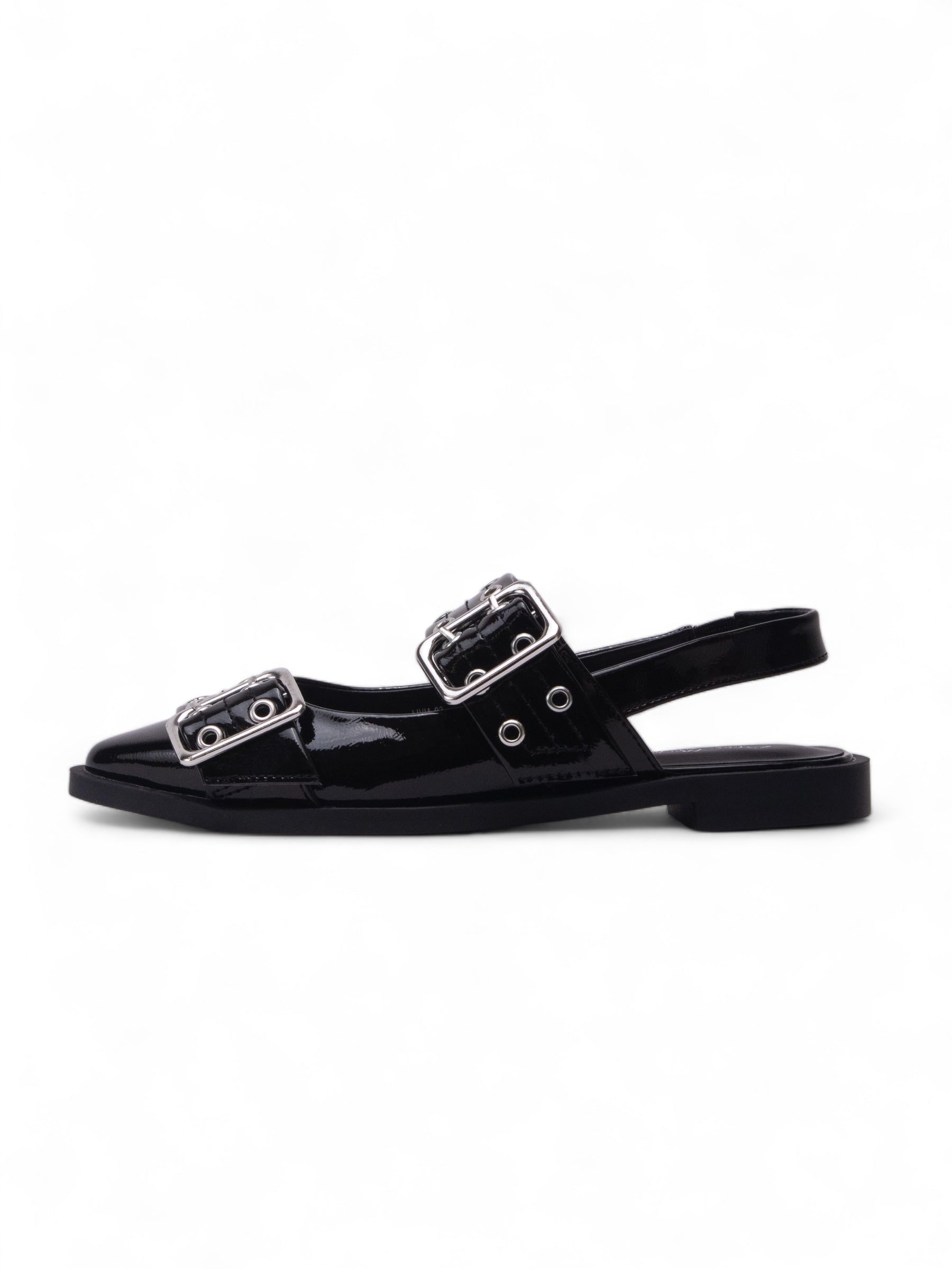 LIVIA 雙扣帶尖頭平底鞋