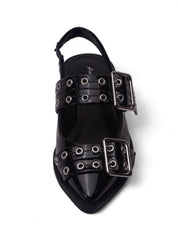 LIVIA 雙扣帶尖頭平底鞋