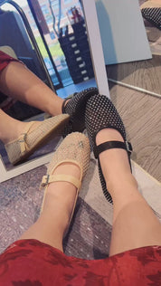 ACCEPT20 網紗水鑽瑪莉珍鞋