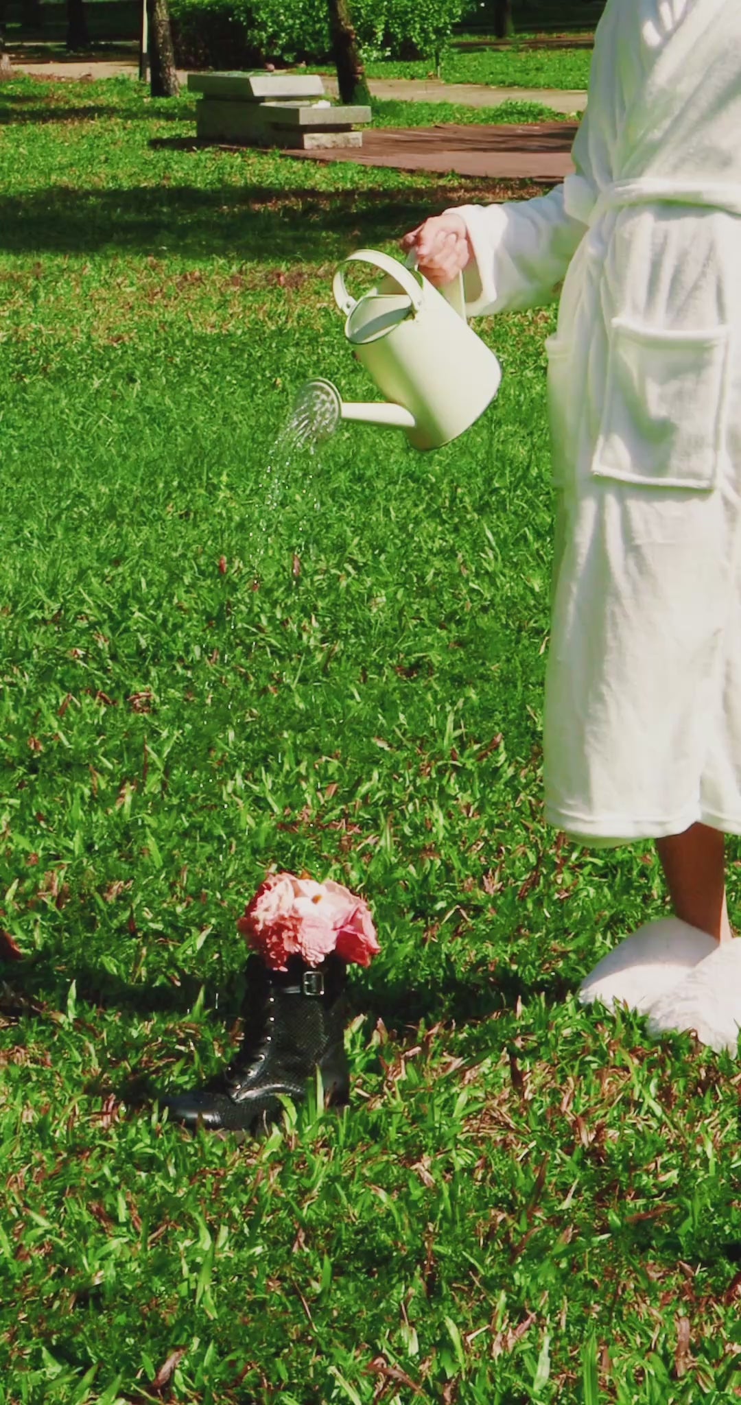 HUTCH89 網紗綁帶馬丁靴