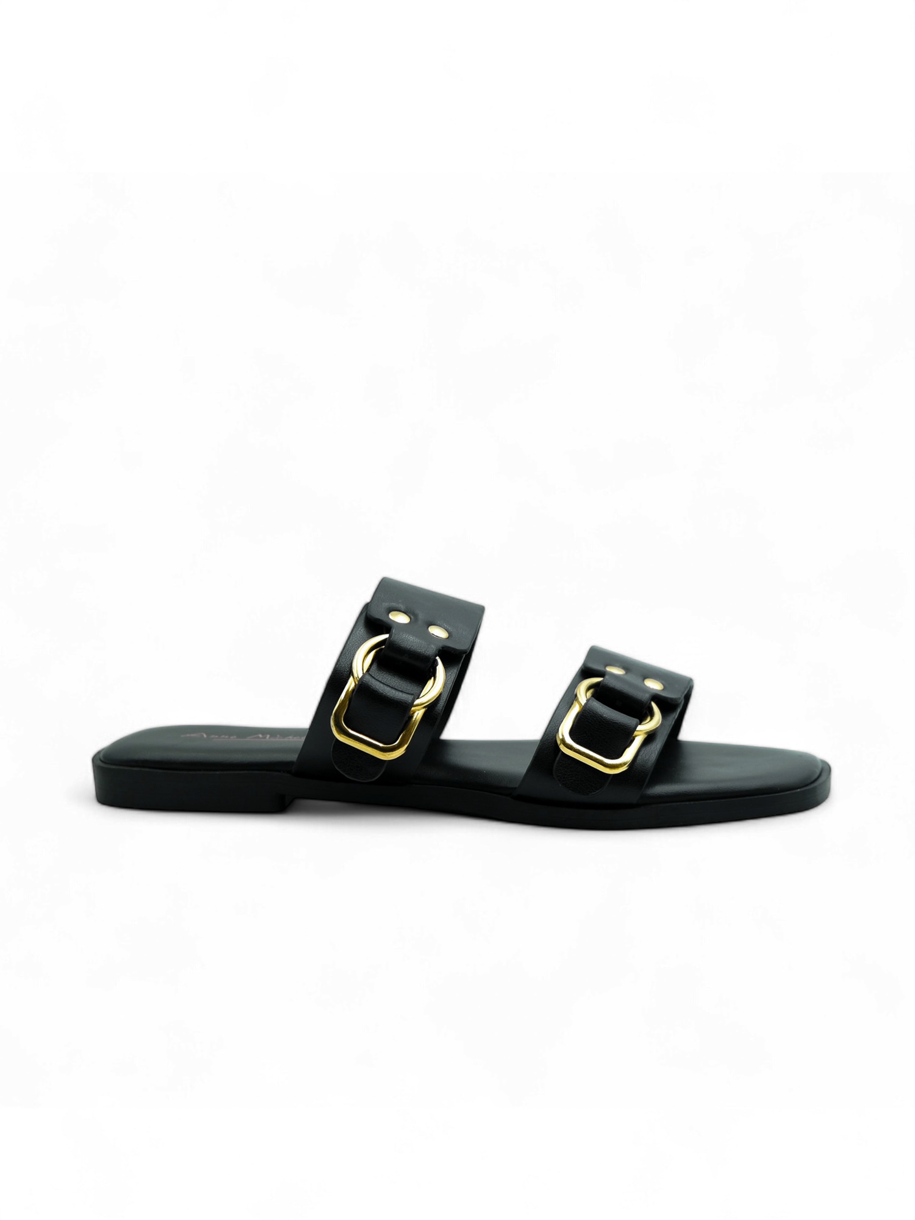 FLINT 雙扣帶平底拖鞋